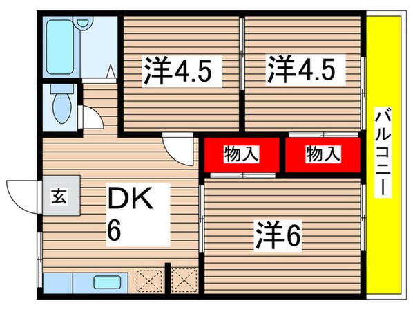 照ハイツの物件間取画像